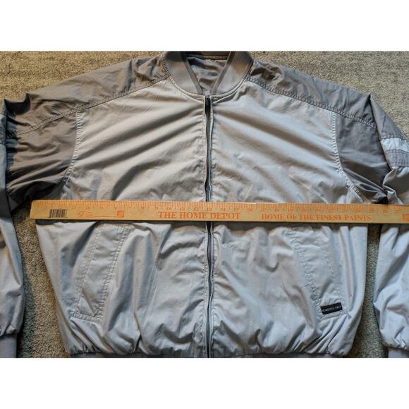 Vintage Members Only Men's Reversible Bomber Jacket Gray - XL, MADE IN THAILAND - Picture 10 of 16